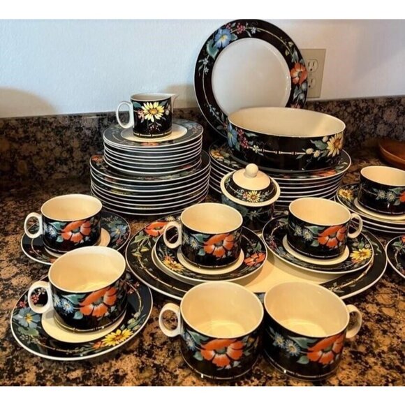 Vintage Villeroy & Boch Xenia Luxembourg Sugar Bowl and Creamer Cream Pitcher - Picture 7 of 7